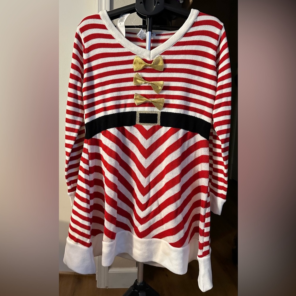 Planet Gold Plus - SANTA Sweater Dress Christmas - Plus - 1X NWT